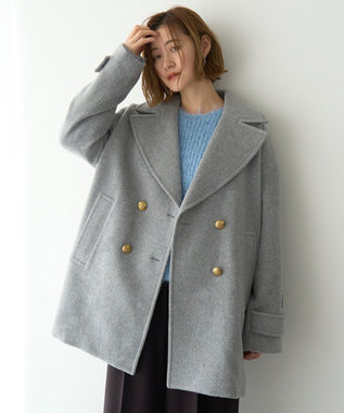 YECCA VECCA ウール混ミドル丈Pコート