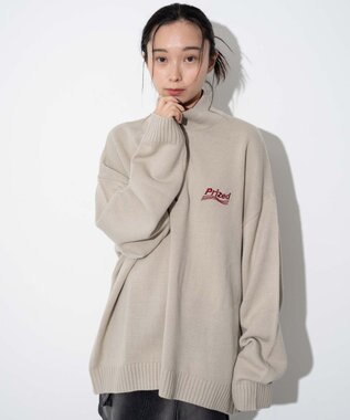 WEGO 【ユニセックス着用ITEM】ワンポイントハーフジッププルオーバー オフホワイト