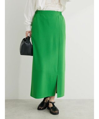 Green Parks カットジョーゼットＩラインスカート Green