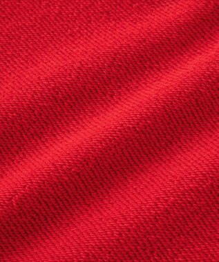 MIKI HOUSE HOT BISCUITS 【80-120cm】ビッグフェイスプリント 裏毛パイル素材 フレアワンピース 赤