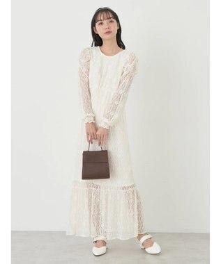 earth music&ecology 総レースワンピース Off White