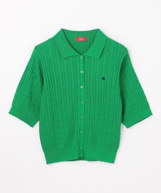 ANY 【POLO BCS別注】ケーブルニットポロ グリーン