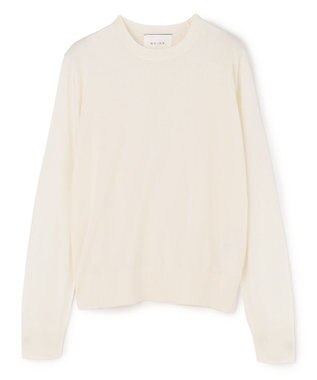 BEIGE， JULIE / コットンシルク 異素材プルオーバーニット Ecru