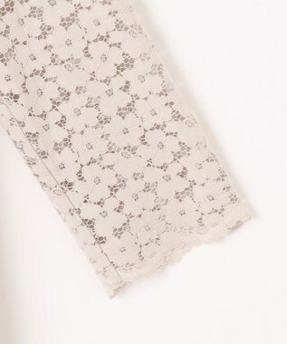 23区 【APPLAUDIR】オプティカルフラワーレース ドレス ベージュ系