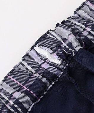 ANY KIDS チェックプリーツスカパン ネイビー