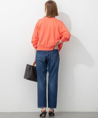 23区 S 【洗える/吊り干しOK】ヴィスコースストレッチ Vネック ニットカーディガン オレンジ系