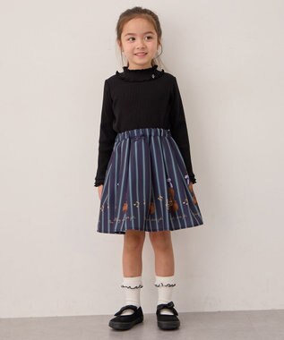 ANY KIDS 音符チャーム付き カットソー ブラック