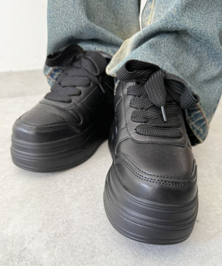 WEGO ボリュームレースアップ厚底スニーカー