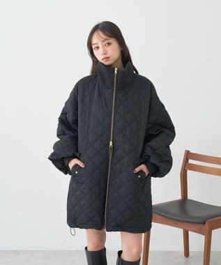 earth music&ecology キルティングバルーンコート Black