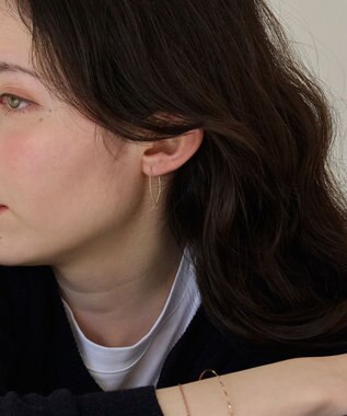 Phoebe 【K10RG】クロスラインアメリカンピアス　ローズゴールド ローズゴールド