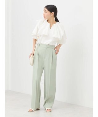 earth music&ecology ビッグカラーチェーンブラウス Off White