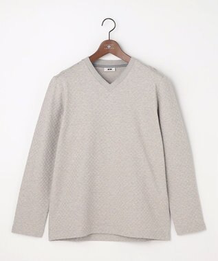 JOSEPH ABBOUD 【上質な肌触りと美しい光沢感 】ブロックリンクス 長袖Ｔシャツ　26SSモデル