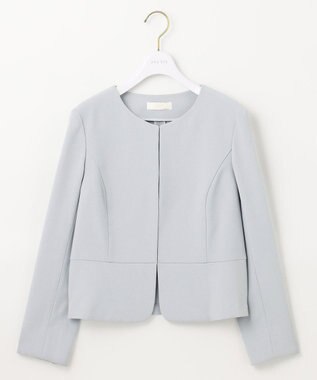 ANY SIS L 【UVカット / 接触冷感 / 吸水速乾】スマートビューティストレッチ ショートノーカラージャケット ブルーグレー