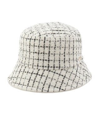 MOONBAT FURLA 【日本製】チェックツイード バケットハット オフホワイト