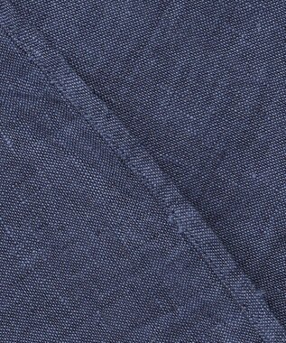 J.PRESS MEN オープンカラーリネンパッチシャツ ネイビー系