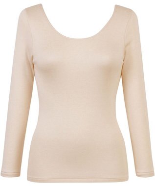 Wing あったかインナー 綿混 裏起毛 よく伸びる素材 【ラクのびサーモ】 8分袖 長袖 秋 冬 EL6813 ウイング／ワコール