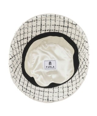 MOONBAT FURLA 【日本製】チェックツイード バケットハット オフホワイト