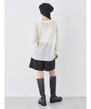 earth music&ecology シアーリブドルマンプルオーバー Off White