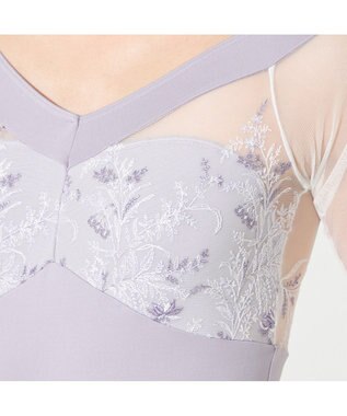 Chacott ハーフスリーブレオタード パールグレー