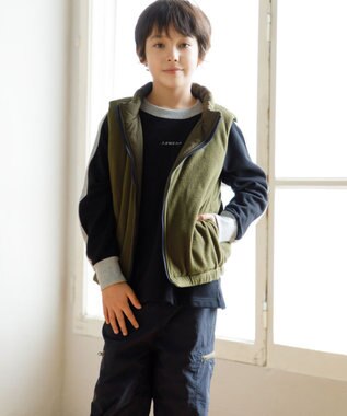 J.PRESS KIDS 【100-130cm】リバーシブル ベスト カーキ系
