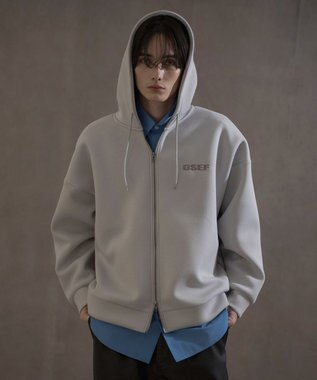 WEGO KEEPWARM　BIGZIPパーカー ライトグレー