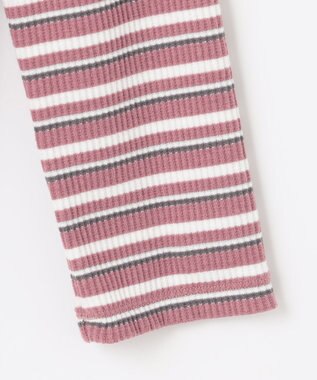 ANY SIS 【前後着用可】マルチボーダー2WAYテレコ カットソー ピンク系