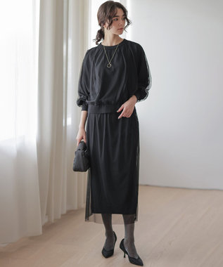 組曲 【WEB限定】チュールニット×リバーシブルスカート セット