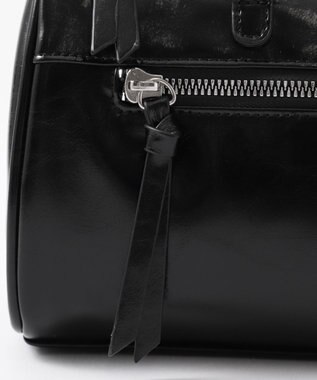 WEGO キラキラチャーム付きドラムボストンバッグ ブラック