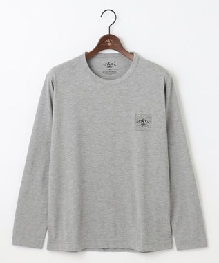 JOSEPH ABBOUD MOUNTAIN 【吸水速乾/消臭性】デオドライ天竺 ロングスリーブ Tシャツ ライトグレー系