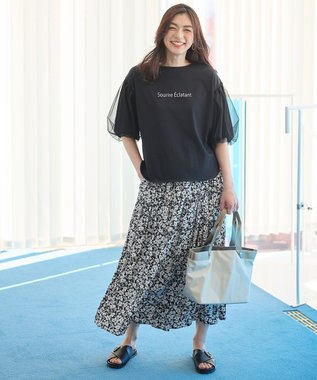 ANY 【洗濯機可/接触冷感/UVケア】エニィファンクションバルーンスリーブTシャツ ブラック