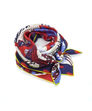 Marca 【the PORT by marca】ROOM 大判 シルクツイル スカーフ RED