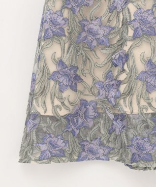 GRACE CONTINENTAL サラサオーナメントドレス ブルー