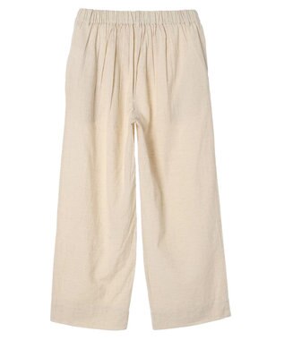 earth music&ecology 綿麻キャンブリッククロップドパンツ Beige