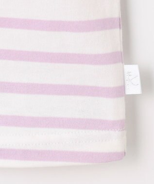 組曲 KIDS 【80-100㎝】 リボンボーダー Tシャツ ラベンダー