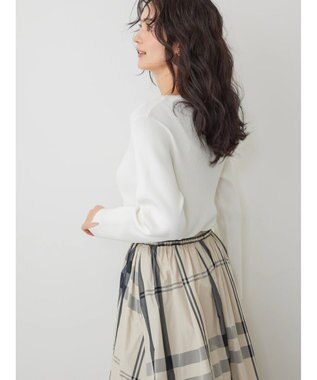 AMERICAN HOLIC ボートネックリブニットプルオーバー Ivory