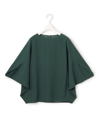 ICB 【新色追加・WEB限定カラーあり・UVケア・接触冷感・速乾・防シワ・洗える】FluidBackSatin ドルマンスリーブブラウス ディープパイン系