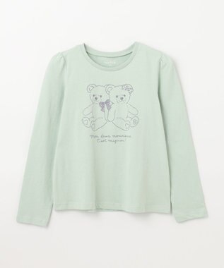 ANY KIDS 【WEB限定】7days プリント Tシャツ ミント×クマ
