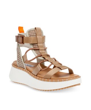 STEVE MADDEN DEELITE アンクルストラップスポーツサンダル タン