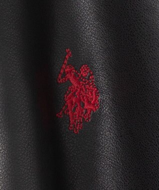 WEGO 【ユニセックス着用ITEM/MLサイズ展開】USPOLOフェイクレザージャケット ブラック