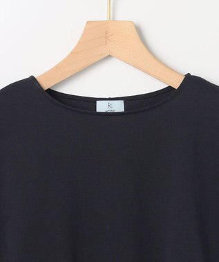 組曲 【先行予約】GIZAコットンチュールコンビ カットソー ネイビー系