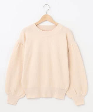 SHARE PARK LADIES ソフトタッチパフスリーブニット オフホワイト