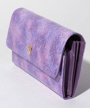 ANNA SUI ローズハート フラップ長財布 ラベンダー