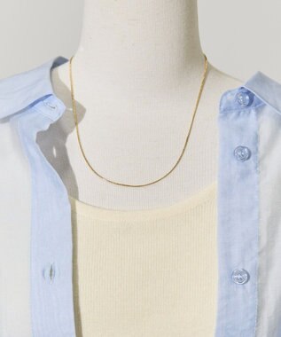 AMERICAN HOLIC ステンレス　シンプルスネークチェーンネックレス Gold