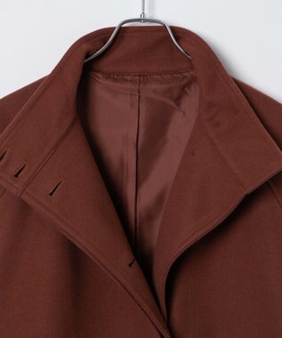 WEGO スタンドカラーロングコート ダークオレンジ