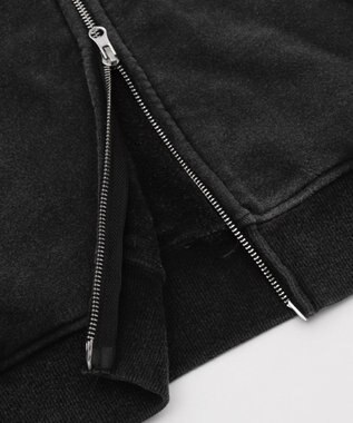 WEGO 【ユニセックス着用ITEM】ショートノースリーブZIPパーカー スミクロ