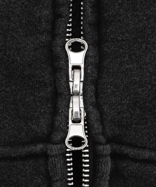 WEGO 【ユニセックス着用ITEM】ショートノースリーブZIPパーカー スミクロ