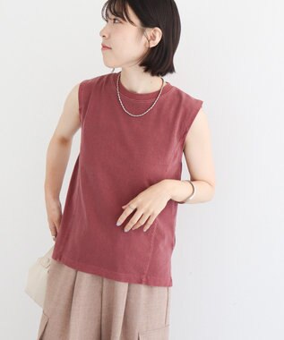 Green Parks ・ＤＯＵＢＬＥ　ＦＬＡＧＳ　ピグメント切替ノースリ Bordeaux