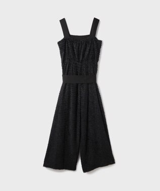 GRACE CONTINENTAL カットジャガードサロペット ブラック