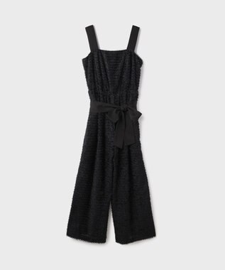 GRACE CONTINENTAL カットジャガードサロペット ブラック