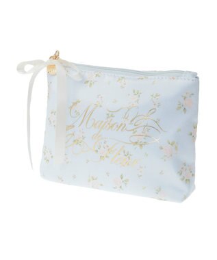 Maison de FLEUR ローズプリントティッシュケース Sax